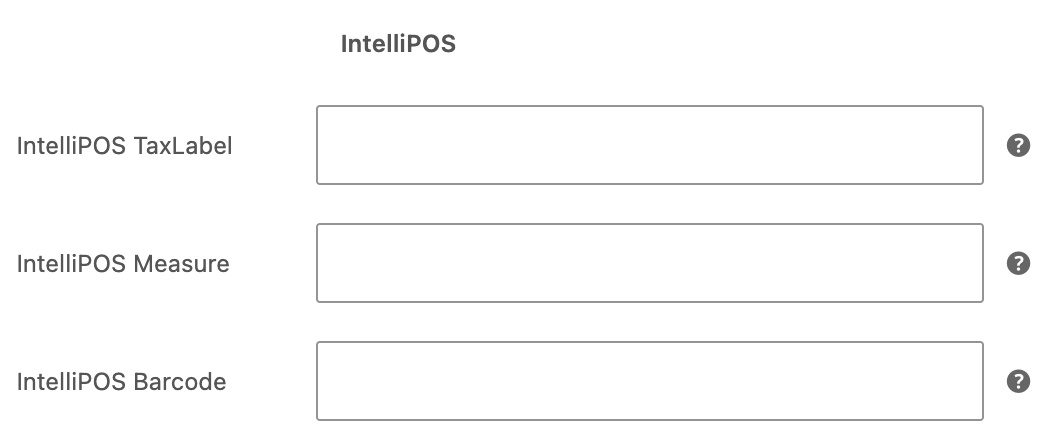 IntelliPOS podešavanja na WooCommerce proizvodu
